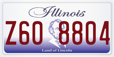 IL license plate Z608804