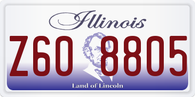 IL license plate Z608805