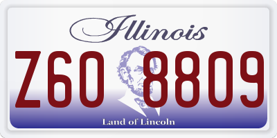 IL license plate Z608809