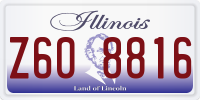 IL license plate Z608816