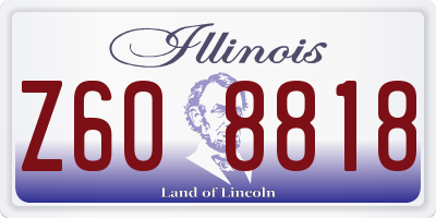 IL license plate Z608818