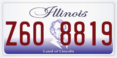 IL license plate Z608819