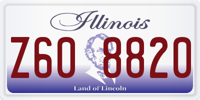 IL license plate Z608820