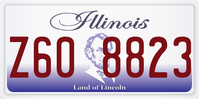 IL license plate Z608823