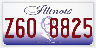 IL license plate Z608825