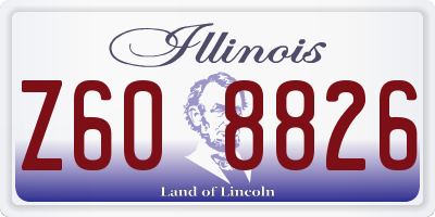 IL license plate Z608826