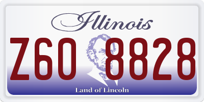 IL license plate Z608828