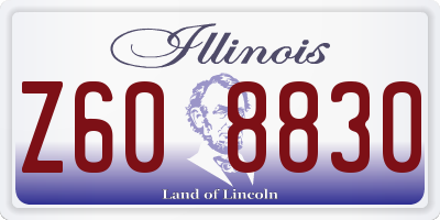 IL license plate Z608830