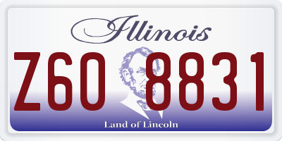 IL license plate Z608831