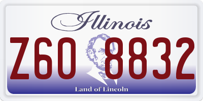 IL license plate Z608832
