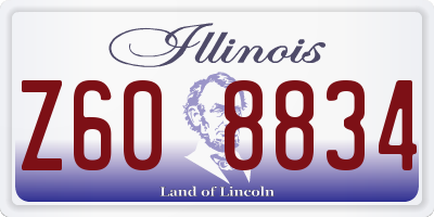 IL license plate Z608834