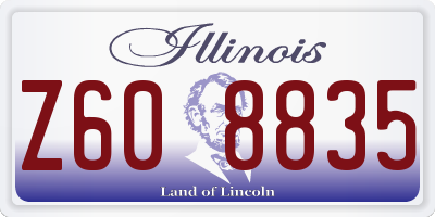 IL license plate Z608835