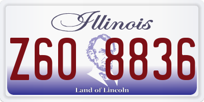 IL license plate Z608836