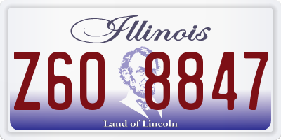 IL license plate Z608847