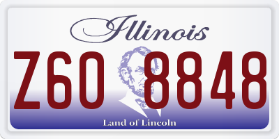 IL license plate Z608848