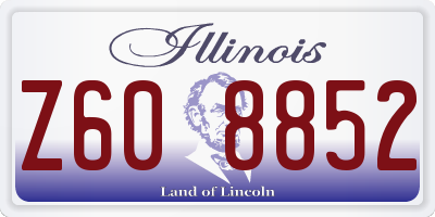 IL license plate Z608852