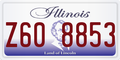 IL license plate Z608853