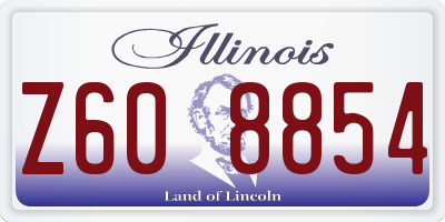 IL license plate Z608854