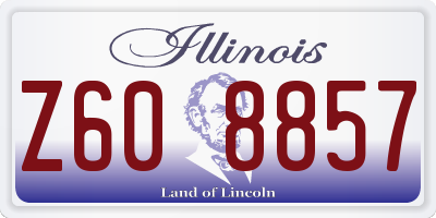 IL license plate Z608857