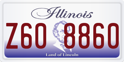 IL license plate Z608860