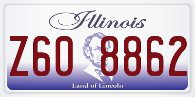 IL license plate Z608862