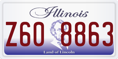 IL license plate Z608863
