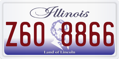 IL license plate Z608866