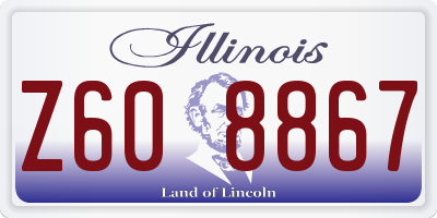 IL license plate Z608867