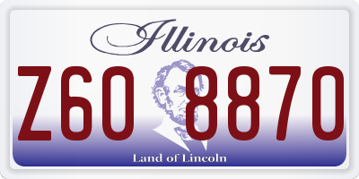 IL license plate Z608870