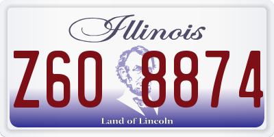 IL license plate Z608874