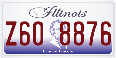 IL license plate Z608876