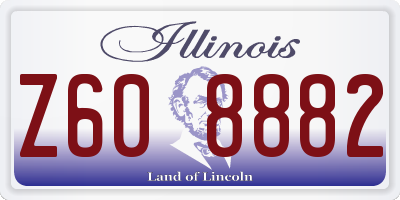 IL license plate Z608882