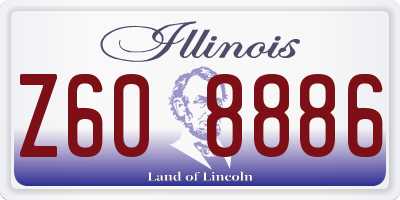 IL license plate Z608886