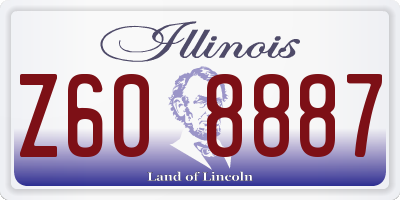 IL license plate Z608887