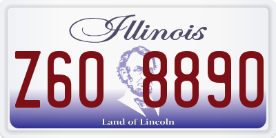 IL license plate Z608890