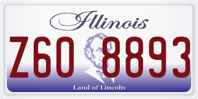 IL license plate Z608893