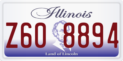 IL license plate Z608894