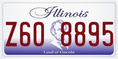 IL license plate Z608895