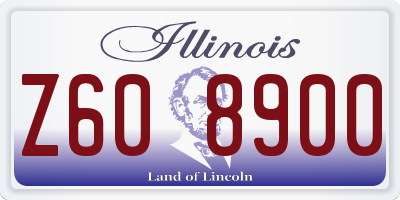 IL license plate Z608900