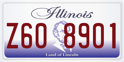 IL license plate Z608901