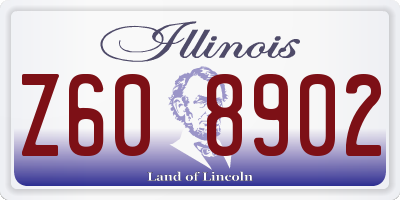 IL license plate Z608902