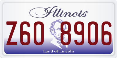 IL license plate Z608906