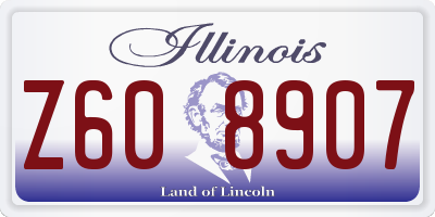 IL license plate Z608907