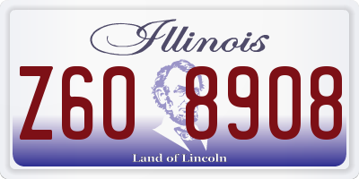 IL license plate Z608908