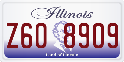 IL license plate Z608909