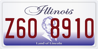 IL license plate Z608910