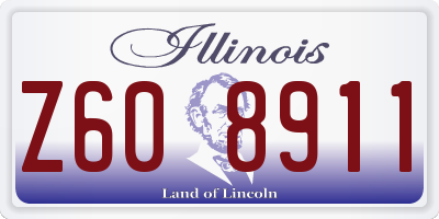 IL license plate Z608911