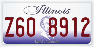 IL license plate Z608912