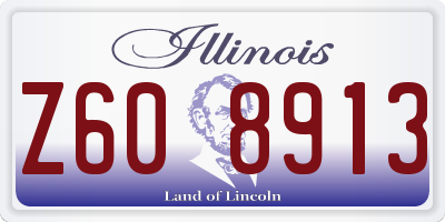 IL license plate Z608913