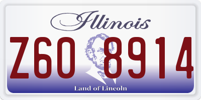 IL license plate Z608914